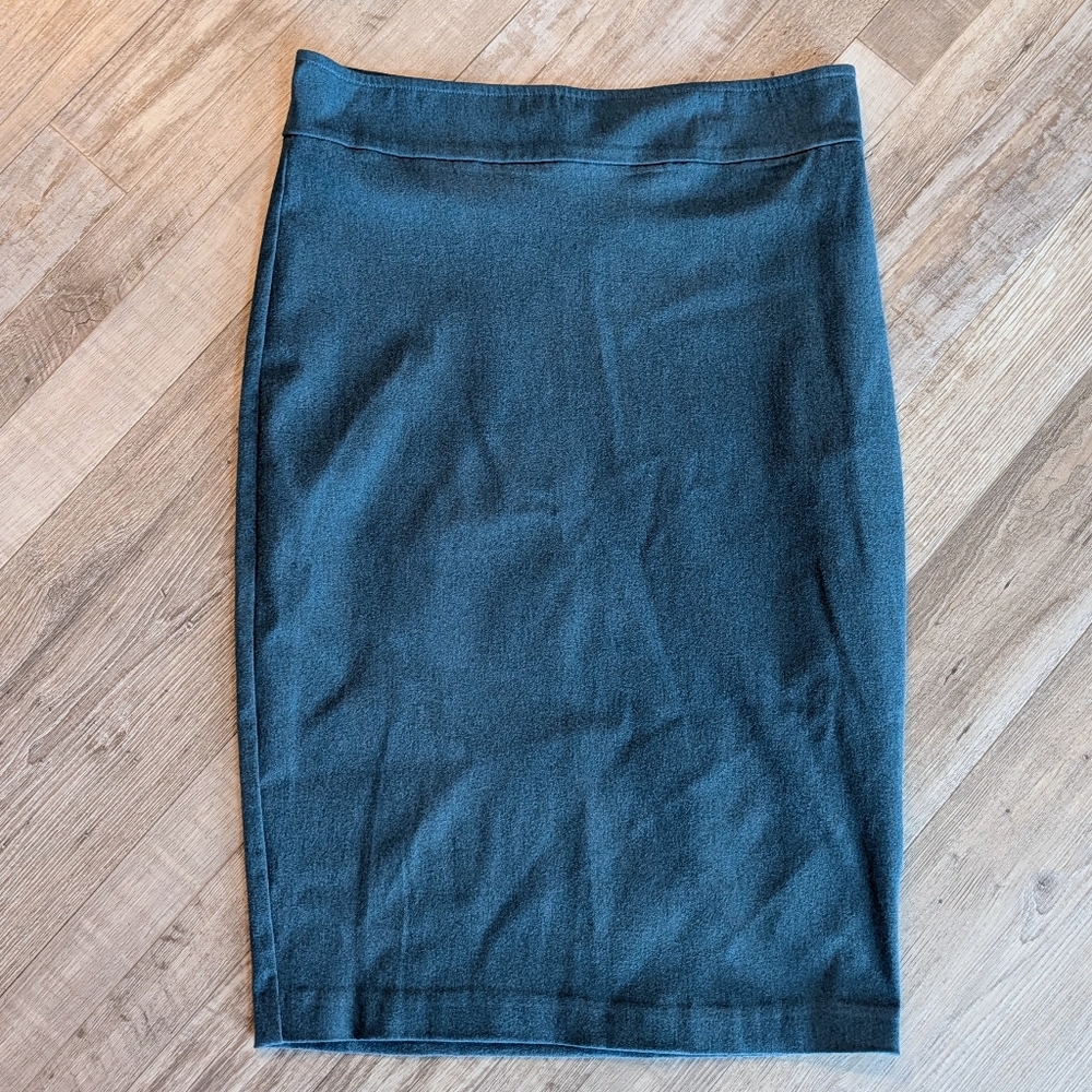 AVENUE MONTAIGNE teal pull on pencil skirt 0